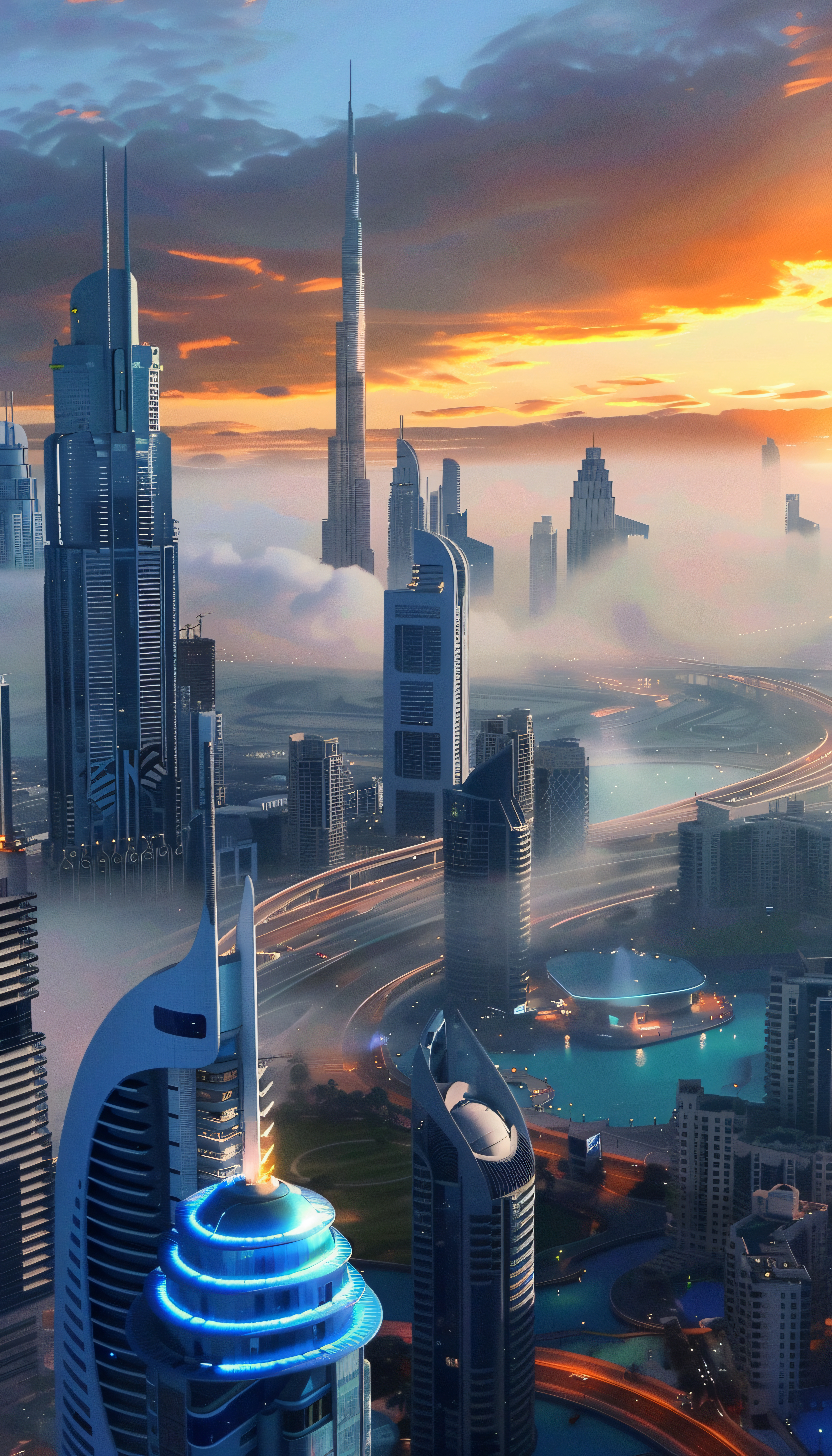 futuristic landscape dubai